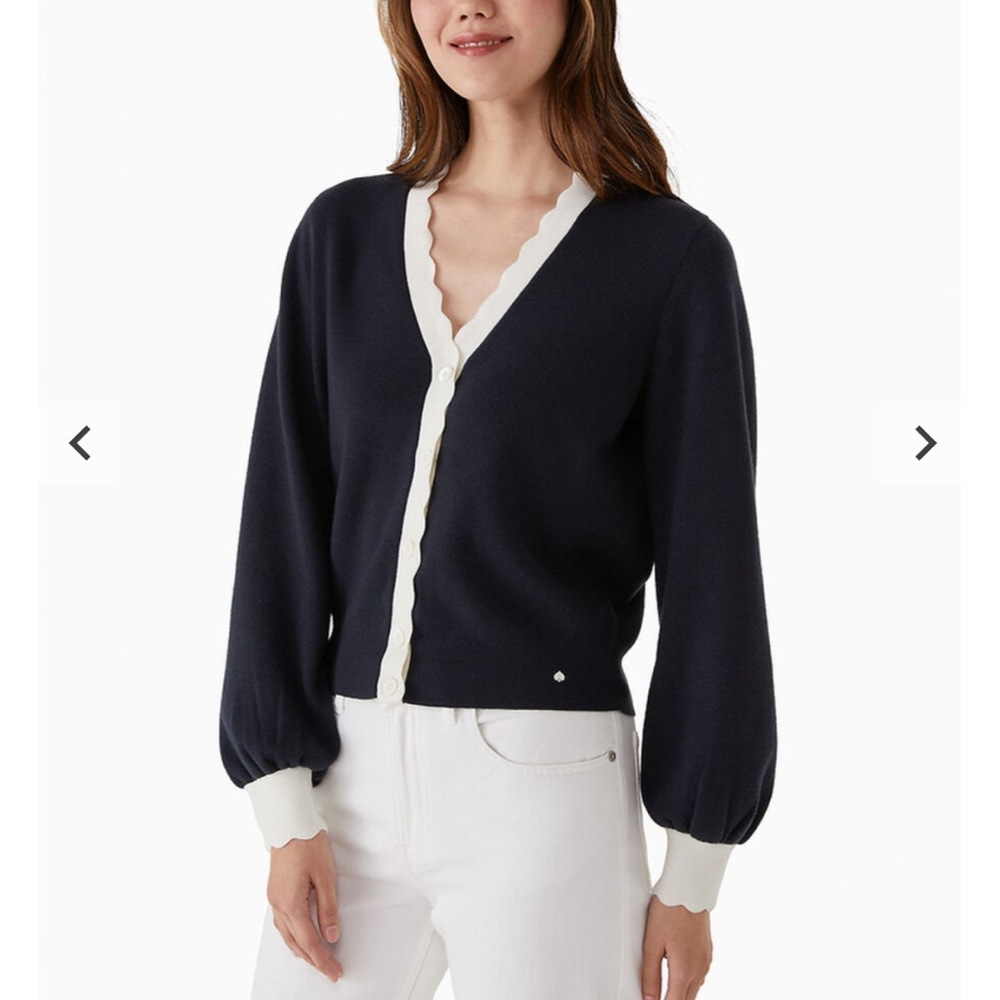 kate spade scalloped colorblock cardigan